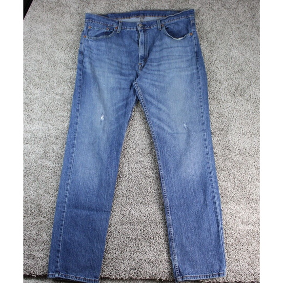 Levi's Other - Levis 559 Relaxed Straight Jeans Men 38x34 Blue Distressed Denim Casual
